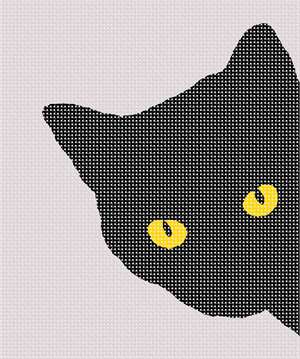 image of Cat Around Corner Yellow Eyes