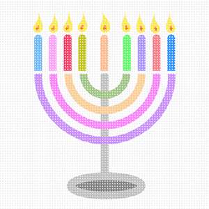 image of Colorful Menorah