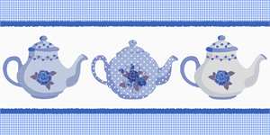 image of Dainty Teapots Blue