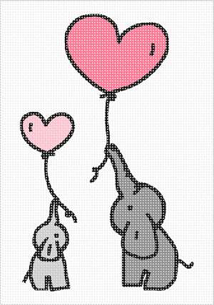 image of Elephants With Balloons
