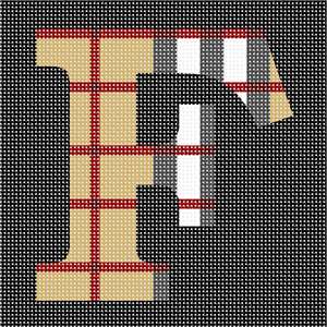 image of Letter F Camel Tartan