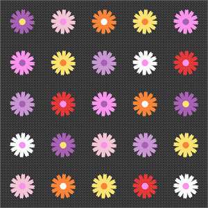 image of Flowers In A Square