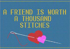 image of Friends Stitches On Denim