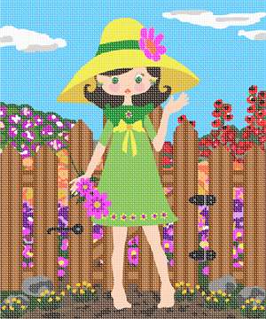 image of Girl In Garden