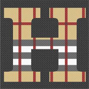 image of Letter H Camel Tartan