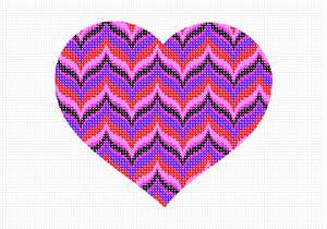 image of Heart Bargello