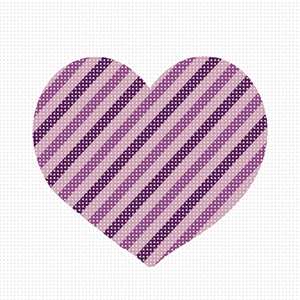 image of Heart Striped Purple
