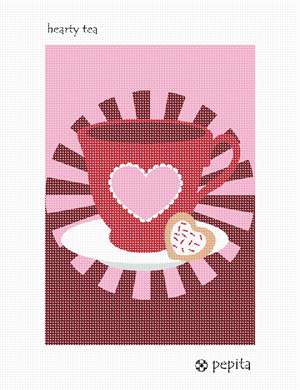 A heartfelt tea and cookie needlepoint treat. Stitch for someone you love.