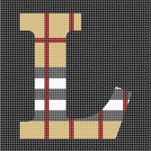 image of Letter L Camel Tartan