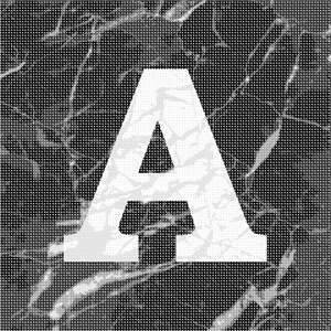 image of Letter A Black Marble