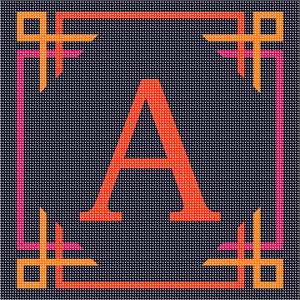 Sharp, sophisticated monogram or initial alphabet needlepoint. Perfect for throw pillows or as a wedding gift. Available in a variety of colors and styles.