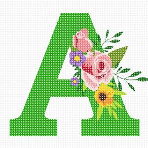 image of Letter A Floral Motif