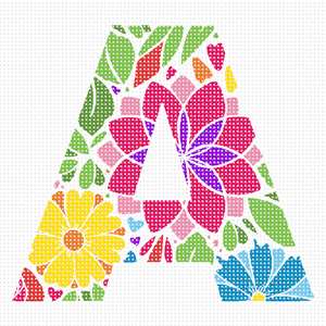 image of Letter A Flower Shape