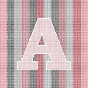 image of Letter A Rose Stripes 2