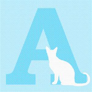 image of Letter A White Cat