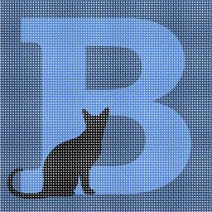 image of Letter B Black Cat