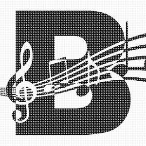image of Letter B Music Notes