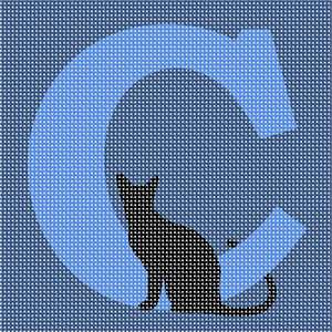 image of Letter C Black Cat