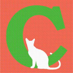 image of Letter C White Cat
