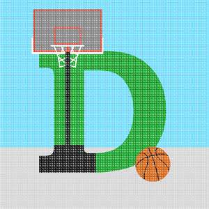 image of Letter D Basketball