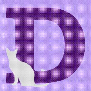 image of Letter D Grey Cat