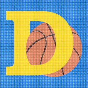 image of Letter D In Basketball