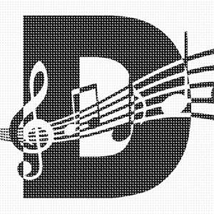 image of Letter D Music Notes