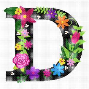 image of Letter D Primary Floral