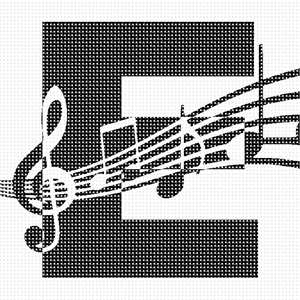 image of Letter E Music Notes