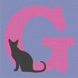 image of Letter G Black Cat