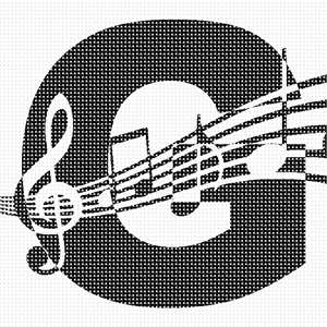 image of Letter G Music Notes