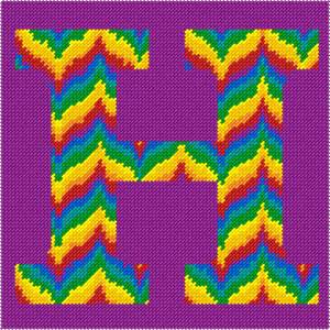 image of Letter H Bargello Lego