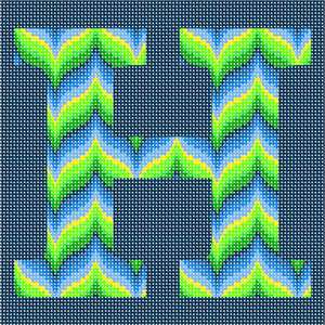 image of Letter H Bargello Limes