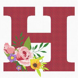 image of Letter H Floral Motif