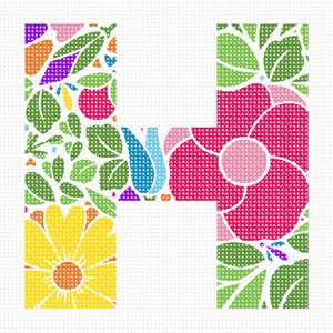 image of Letter H Flower Shape