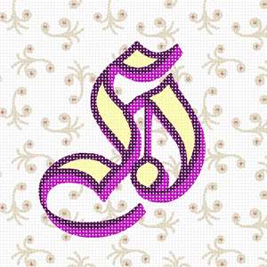 The letter H in fluted Germanic script with shading and patterned background.