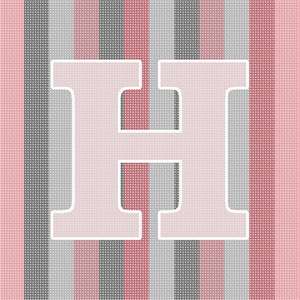image of Letter H Rose Stripes