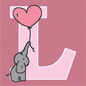 image of Letter L Elephant Balloon