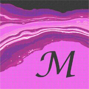 image of Letter M Agate Magentas