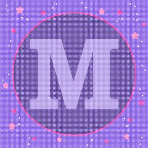 image of Letter M Dreamy Purples