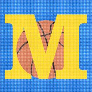 image of Letter M In Basketball