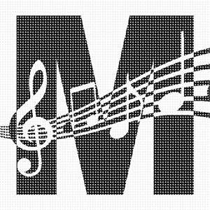 image of Letter M Music Notes