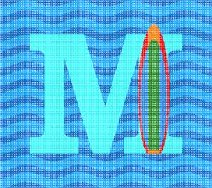 image of Letter M Ride The Waves
