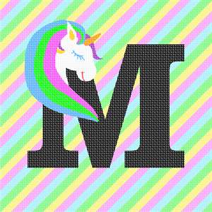 image of Letter M Unicorn