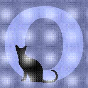 image of Letter O Black Cat