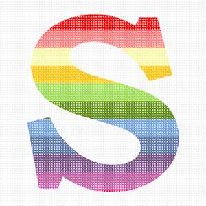 image of Letter S Pastel Stripes