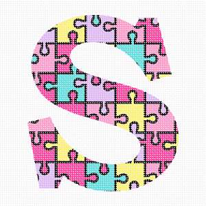 image of Letter S Puzzle Pastels