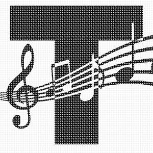 image of Letter T Music Notes