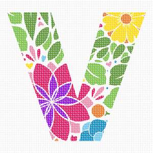 image of Letter V Flower Shape