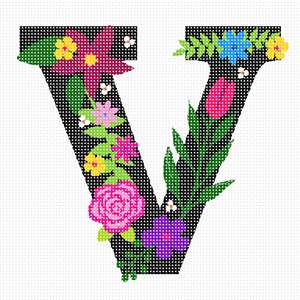 image of Letter V Primary Floral